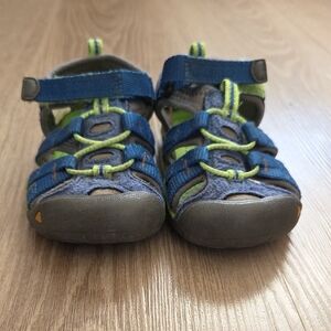 Keen Kids Blue and Lime Green Sport Sandals